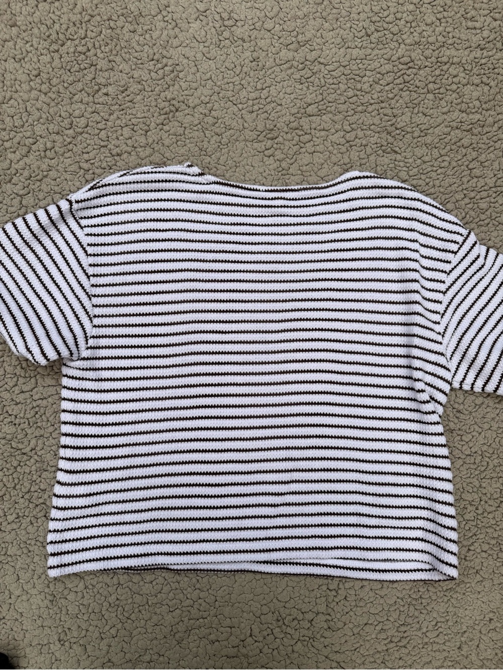 Madewell Striped Short-Sleeve Crewneck Tee - White/Black - Picture 6 of 6